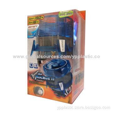 CPU cooler plastic packaging, customized sizes and prints available, 15 years manufacturer